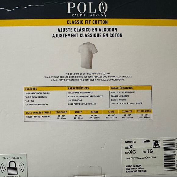 Polo Ralph Lauren White Classic Crew T-Shirt - Picture 3 of 3